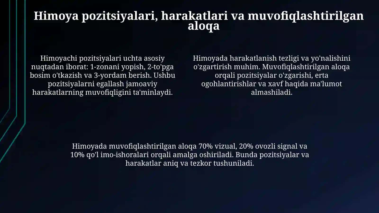 Himoyadajamoa o'yin taktikasini o'rgatish usullari uslublar kompleksinitayyorlash 4