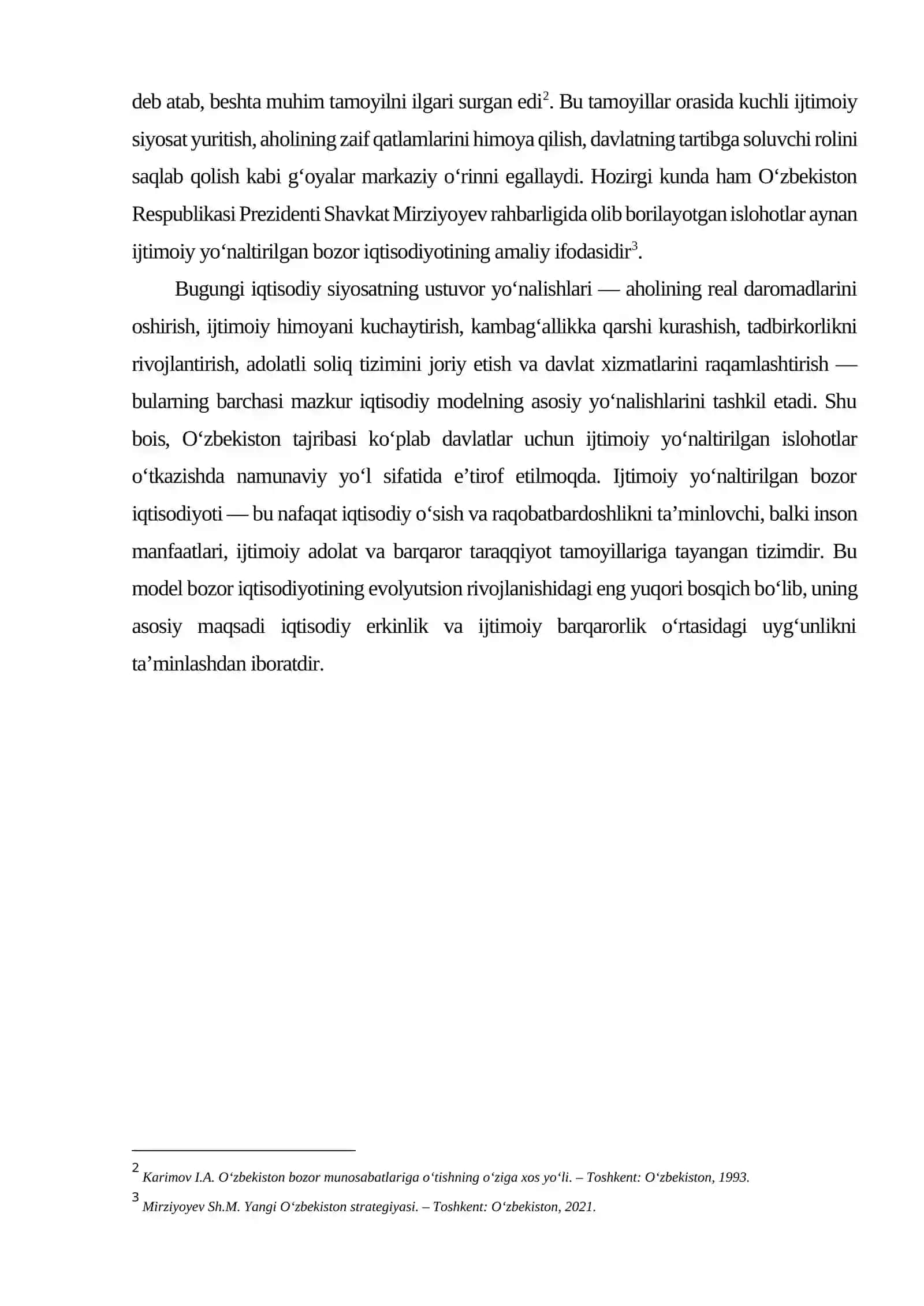 Ijtimoiy yo'naltirilgan bozor iqtisodiyoti - bozor iqtisodiyotining eng yuqori bosqichidir 4