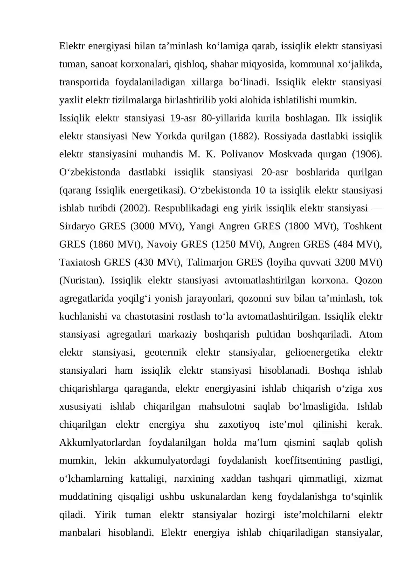 Issiqlik elektr stansiyalarida avtomatlashtirilgan boshqaruv 4