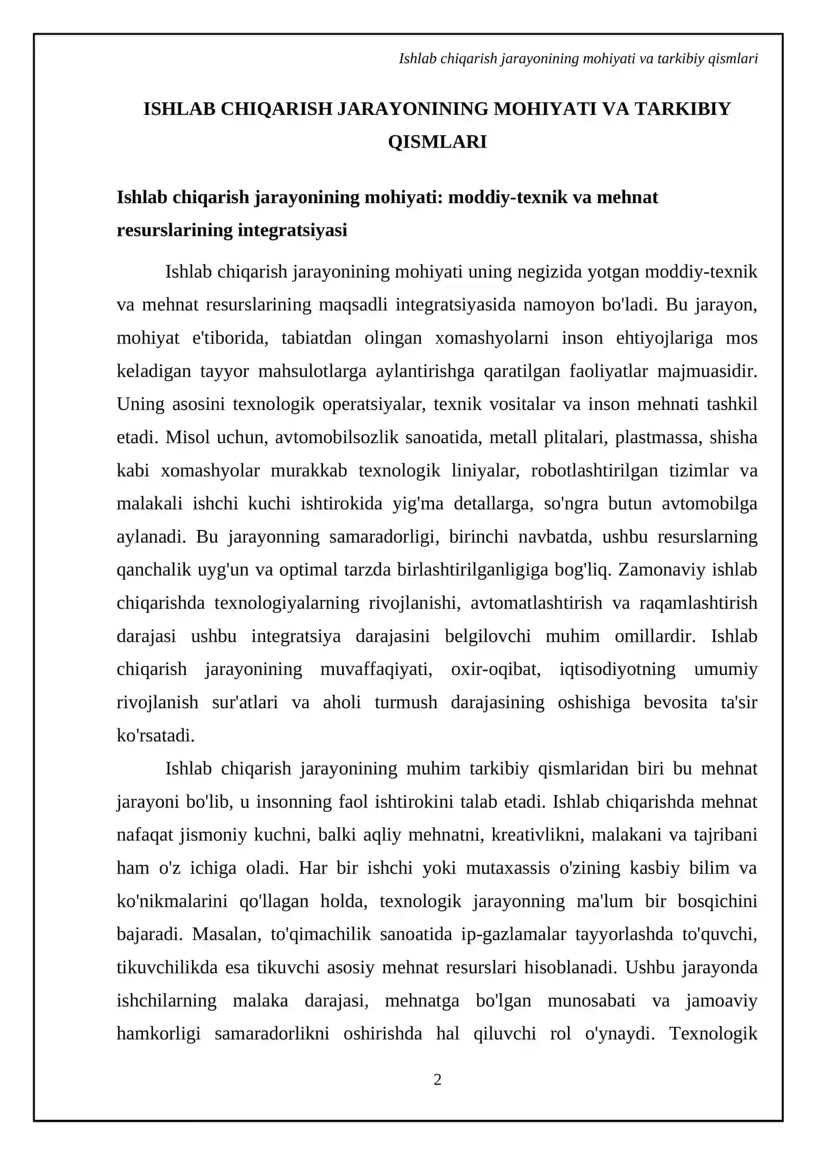 Ishlab Chiqarish Jarayoni 4