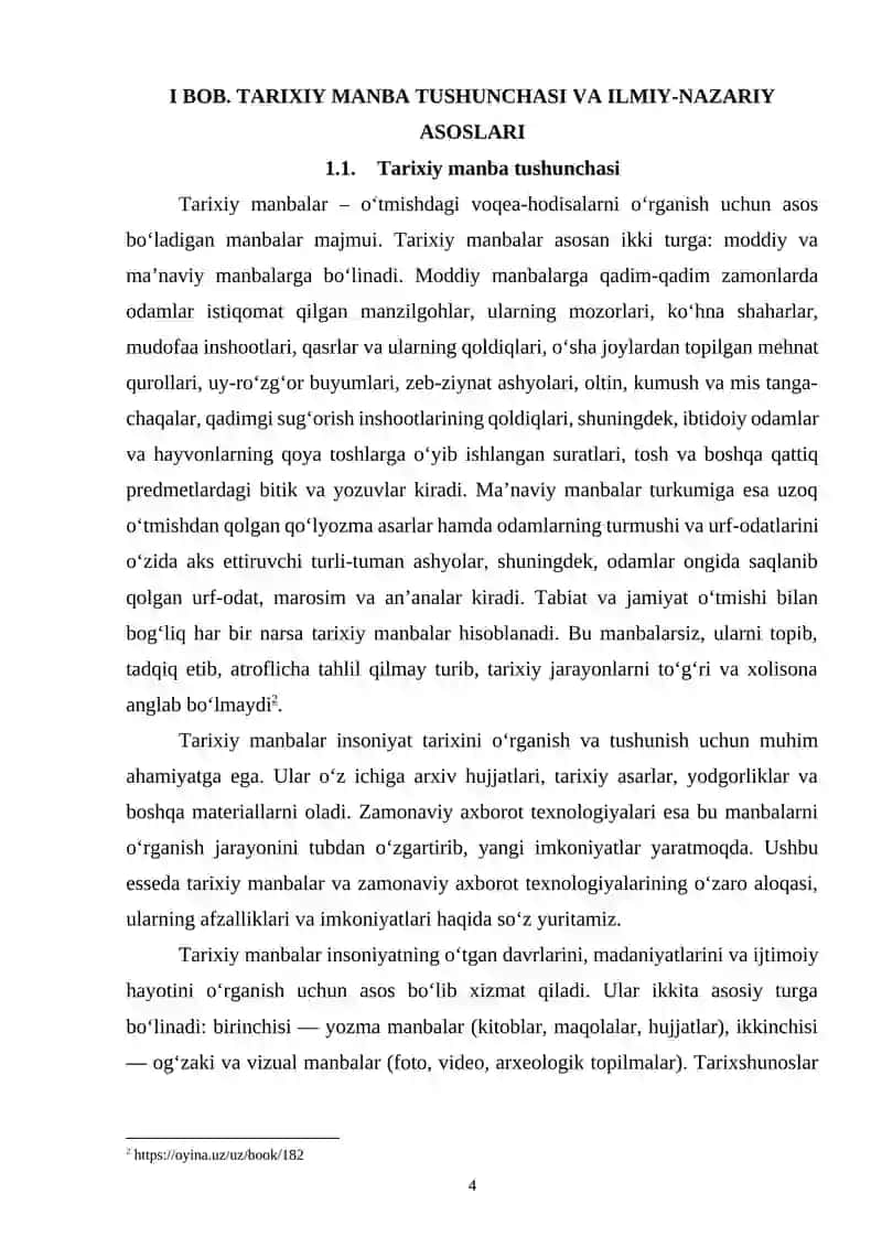 Tarix darslarida tarixiy manba va boshqa adabiyotlardan foydalanish 4