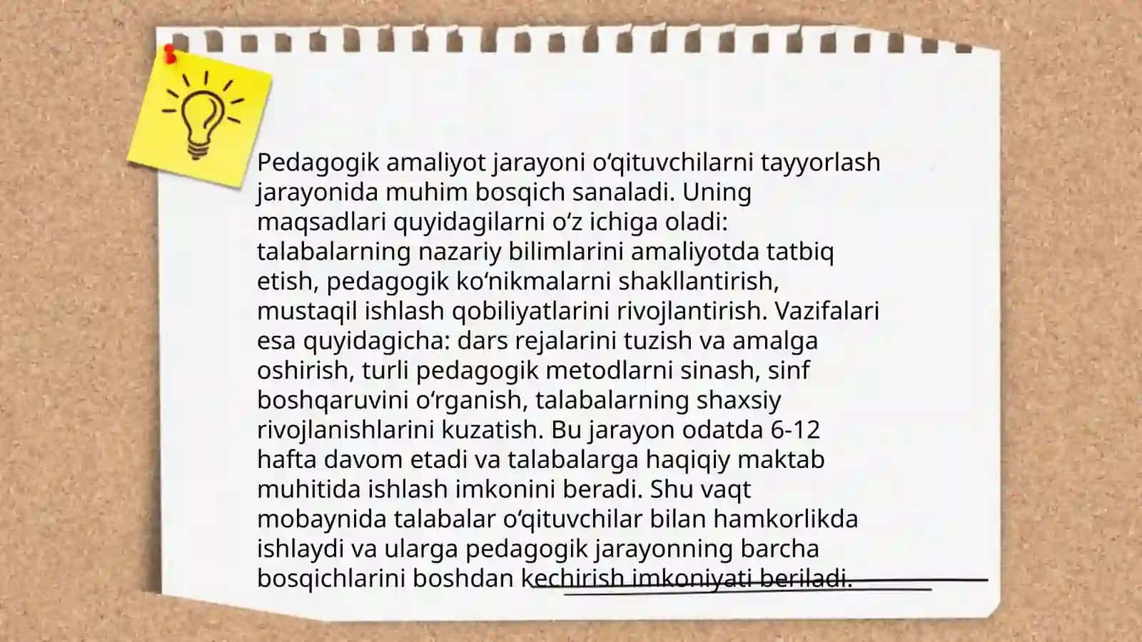O'quv va pedagogik amaliyotni tashkil etishning mutaxassislik fanlarini òrganishdagi ahamiyati 4