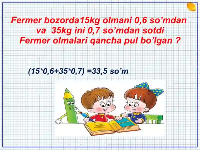O’nli va oddiy kasrlar ustida amallar 4