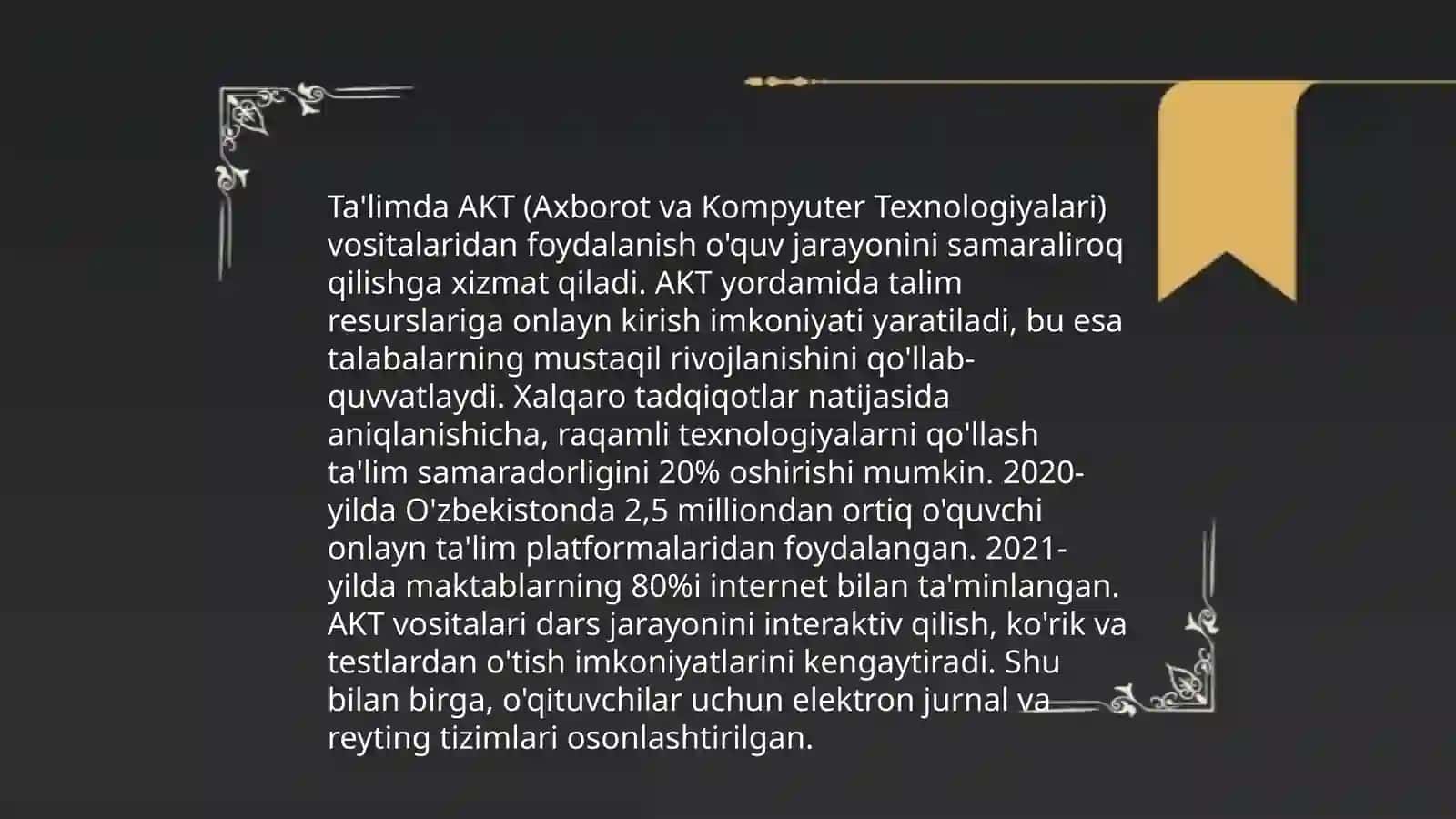 AKT ning innovatsion yondashuvlardagi ahamiyati 4