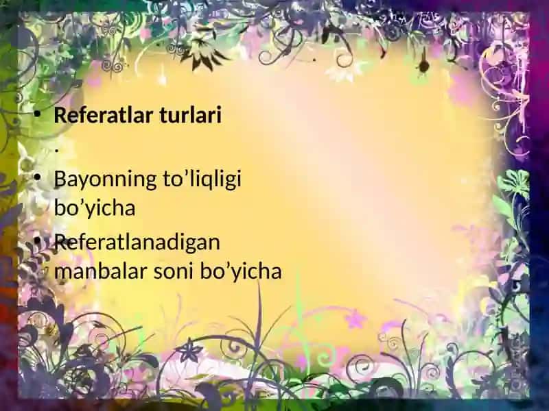 Mavzu:Referat.Referatturlari 4