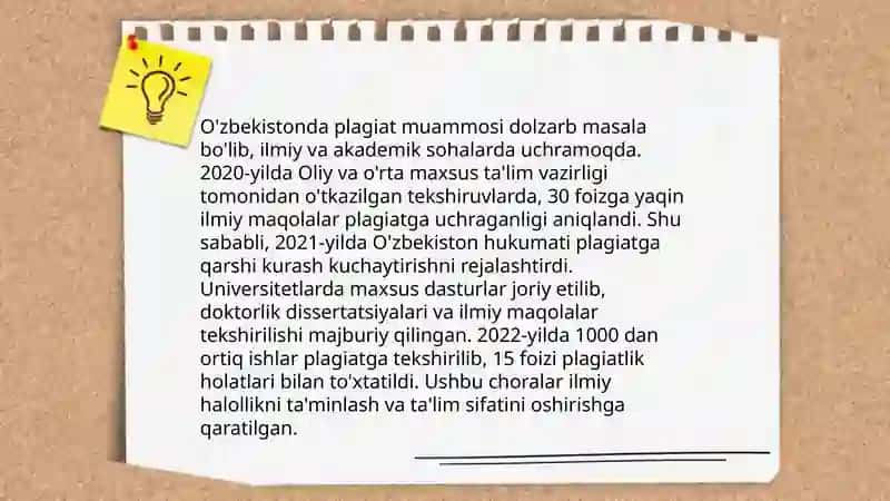 Akademik yozishda etika: plagiat va tog'ri iqtibos keltirmaslik 4