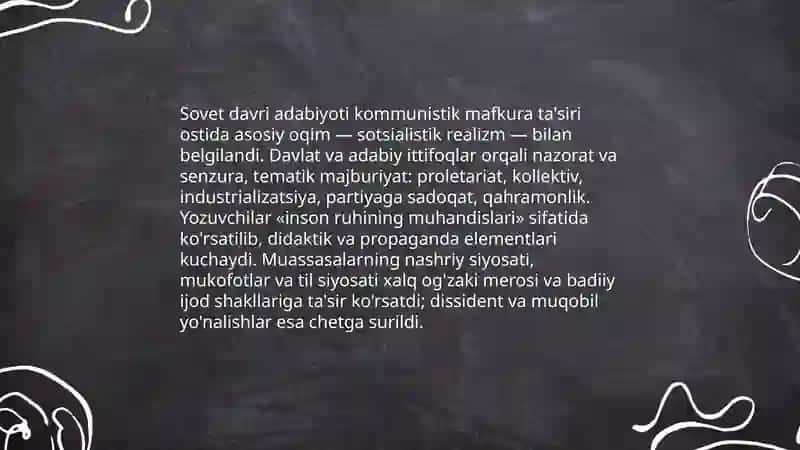 Adabiyot va mafkura mavzusida taqdimot 4