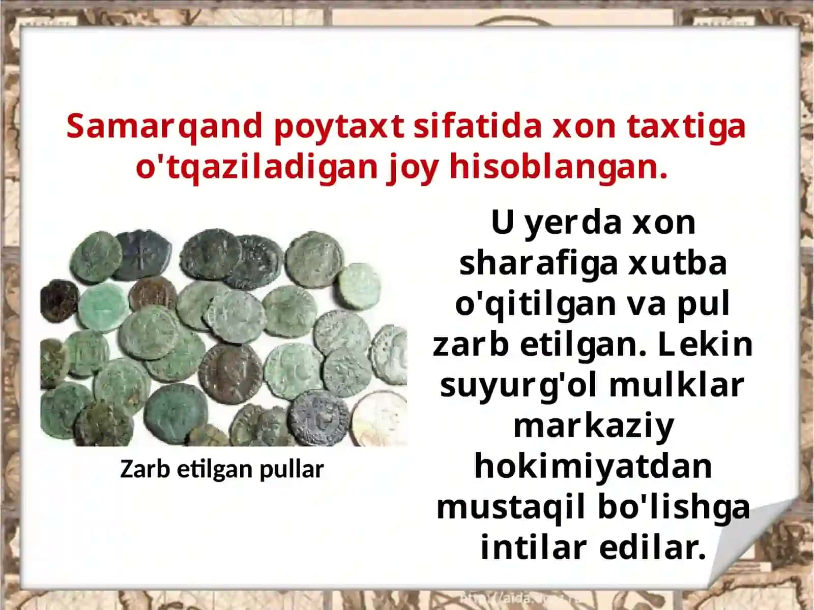 XVI asrda Buxoro xonligida ijtimoiy-iqtisodiy hayot Shayboniylar o‘tkazgan islohotlar 4