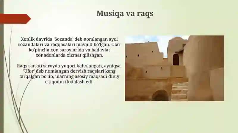 BUXORO XONLIGI VA AMIRLIGI DAVRI MADANIYATI VA SAN’ATI 4