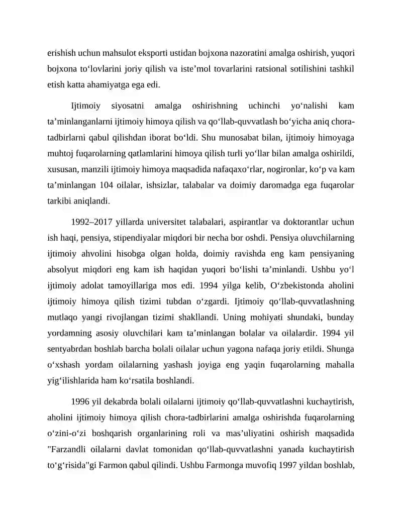 O’ZBEKISTON RESPUBLIKASIDAGI IJTIMOIY O’ZGARISHLAR 4