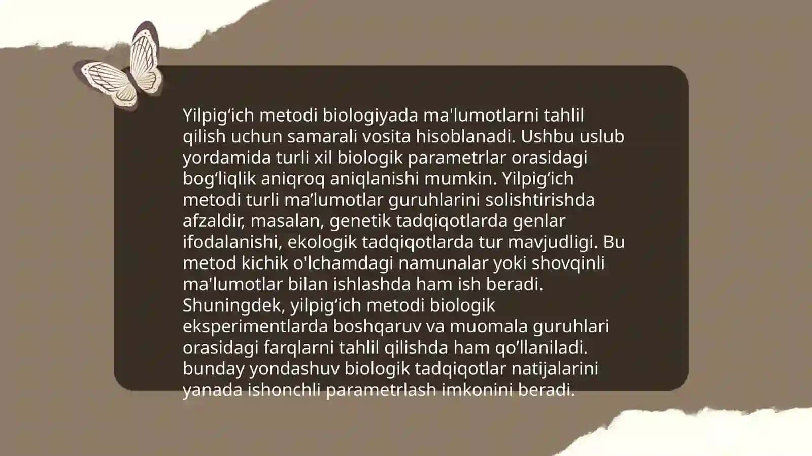 Biologiyani oʻqitishda yilpigʻich metodidan foydalanish 4