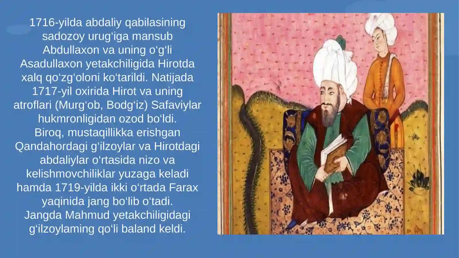 XVIII asrda Afg‘onistonning ijtimoiy-iqtisodiy vaziyat va davlat tuzumi 4