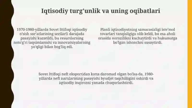 Sovet Ittifoqining inqirozi: Sabablar va Jarayon 4