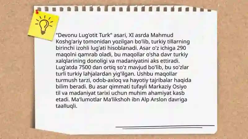 MAHMUD QOSHGARIYNING "Devonu lug'otit turk" asaridagi folklor materiallari 4