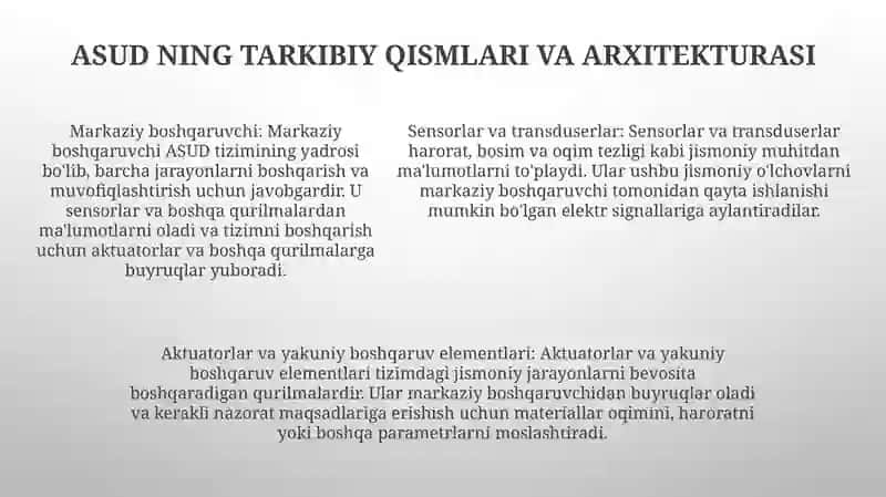 Shahar Bo‘Ylab Avtomatlashtirilgan Harakatni Boshqarish Tizimlarining Texnik Vositalari (Asud) 4