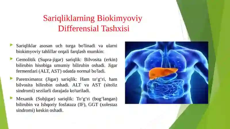 Sariqliklarning biokimyoviy jihatdan differensial tashxisi, Jigar - hujayra yetishmovchiligi va jigar komasi vujudga kelishining biokimyoviy mexanizmlari va tashxisi 4