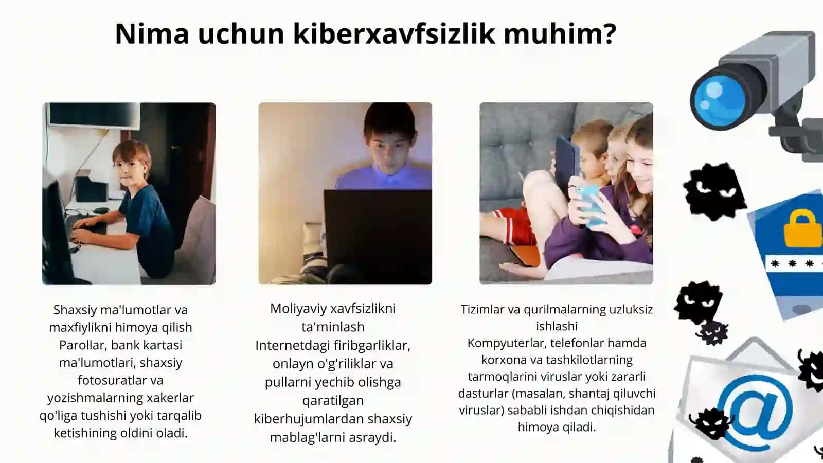 Kiberxavfsizlik asoslari | Shaxsiy ma'lumotlarni himoya qilish va onlayn firibgarliklardan saqlanish 4