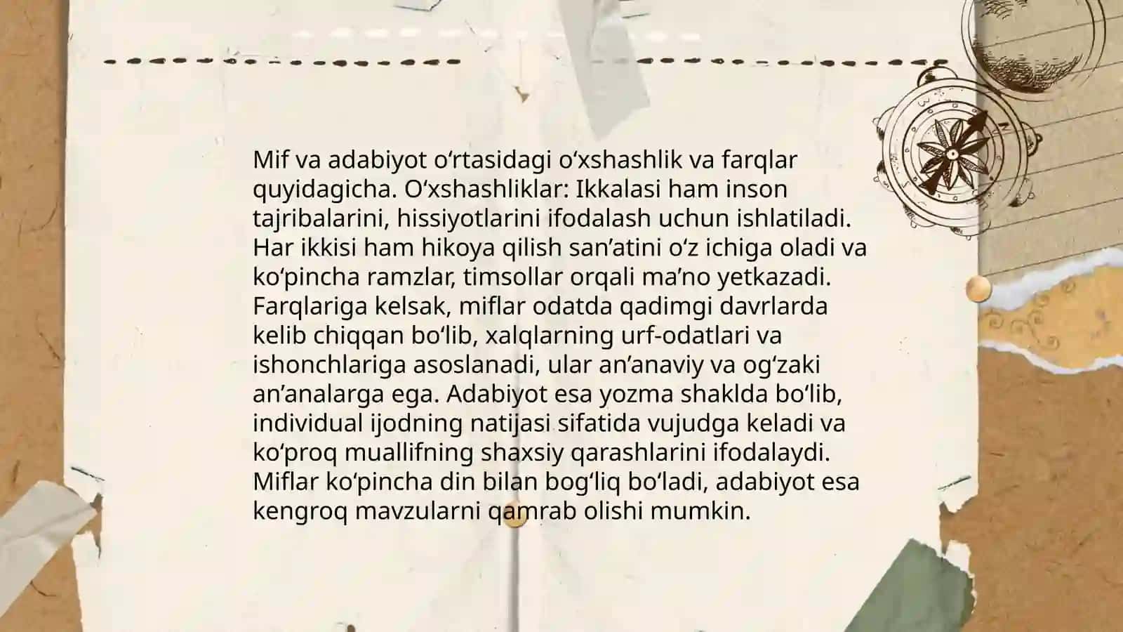 Mif va badiiy ijod o‘rtasidagi bog‘liqlik 4