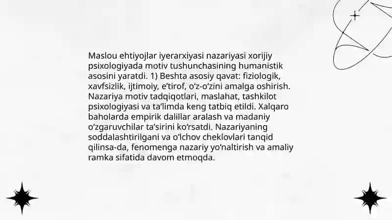 Xorij psixologiyasida motiv 4