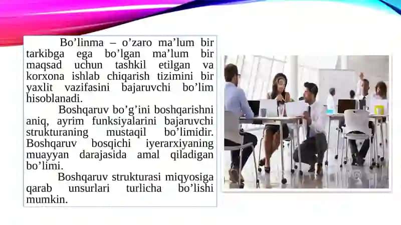 Boshqaruvning tashkiliy strukturasi va boshqaruv usullari 4