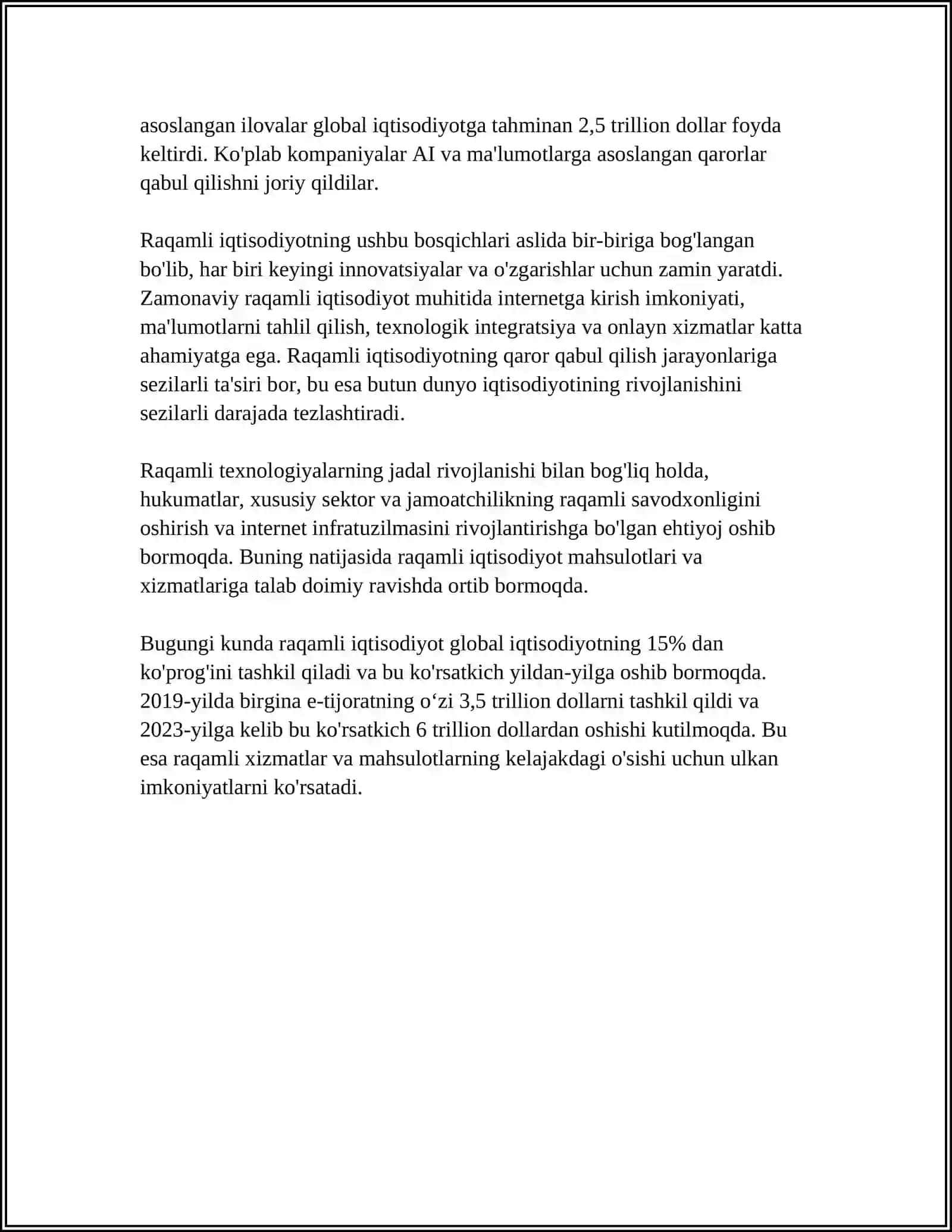RIVOJLANGAN DAVLATLAR RAQAMLI IQTISODIYOTI 4