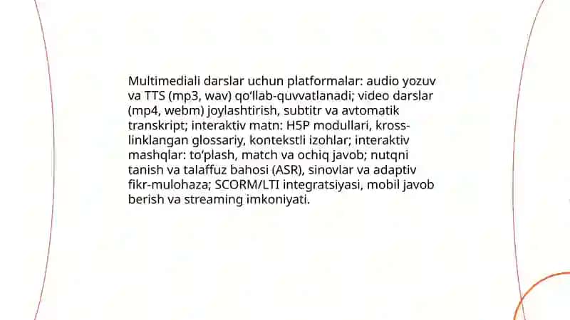 Oʻrganilayotgan til boʻyicha internet tarmogʻida onlayn oʻquv kurslari yaratish platformalari 4