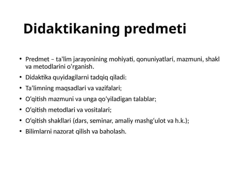 Didaktika-ta'lim nazariyasi 4