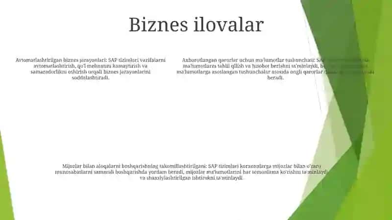 Iqtisodiyotda Sap Tizimining Rivojlanishi 4