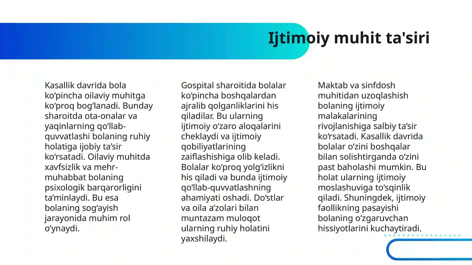 GOSPITAL PEDOGOGIKA UZOQ MUDDATLI KASAL BOLALARNING OZIGA XOS XUSUSIYATLARI 4
