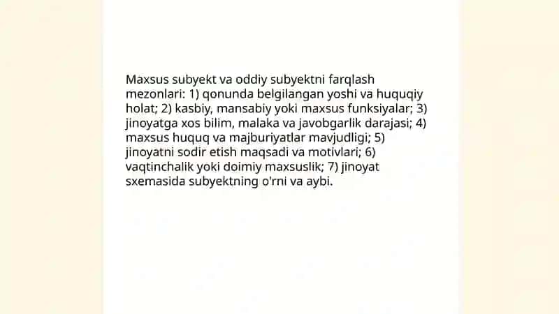 Maxsus subyektli jinoyatlar tushunchasi va mohiyati 4