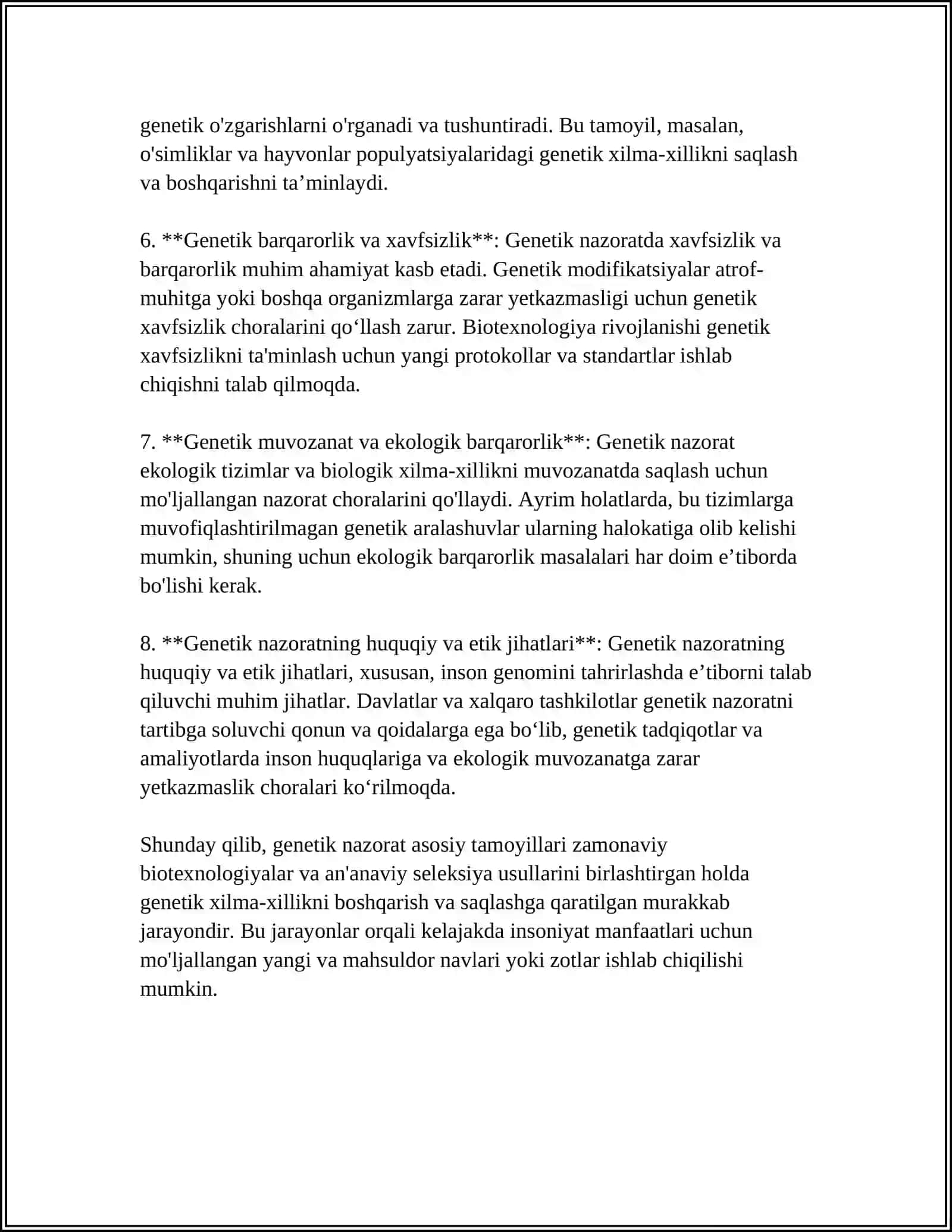 RIVOJLANISHNING GENETIK NAZORATI 4