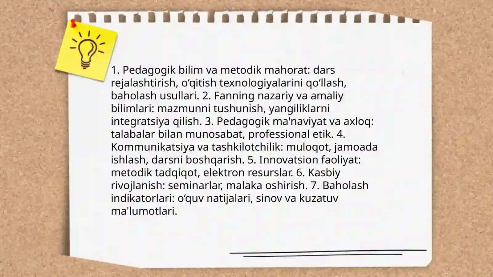 O'qituvchining kasbiy layoqati va uni tashxislash muammolari 4