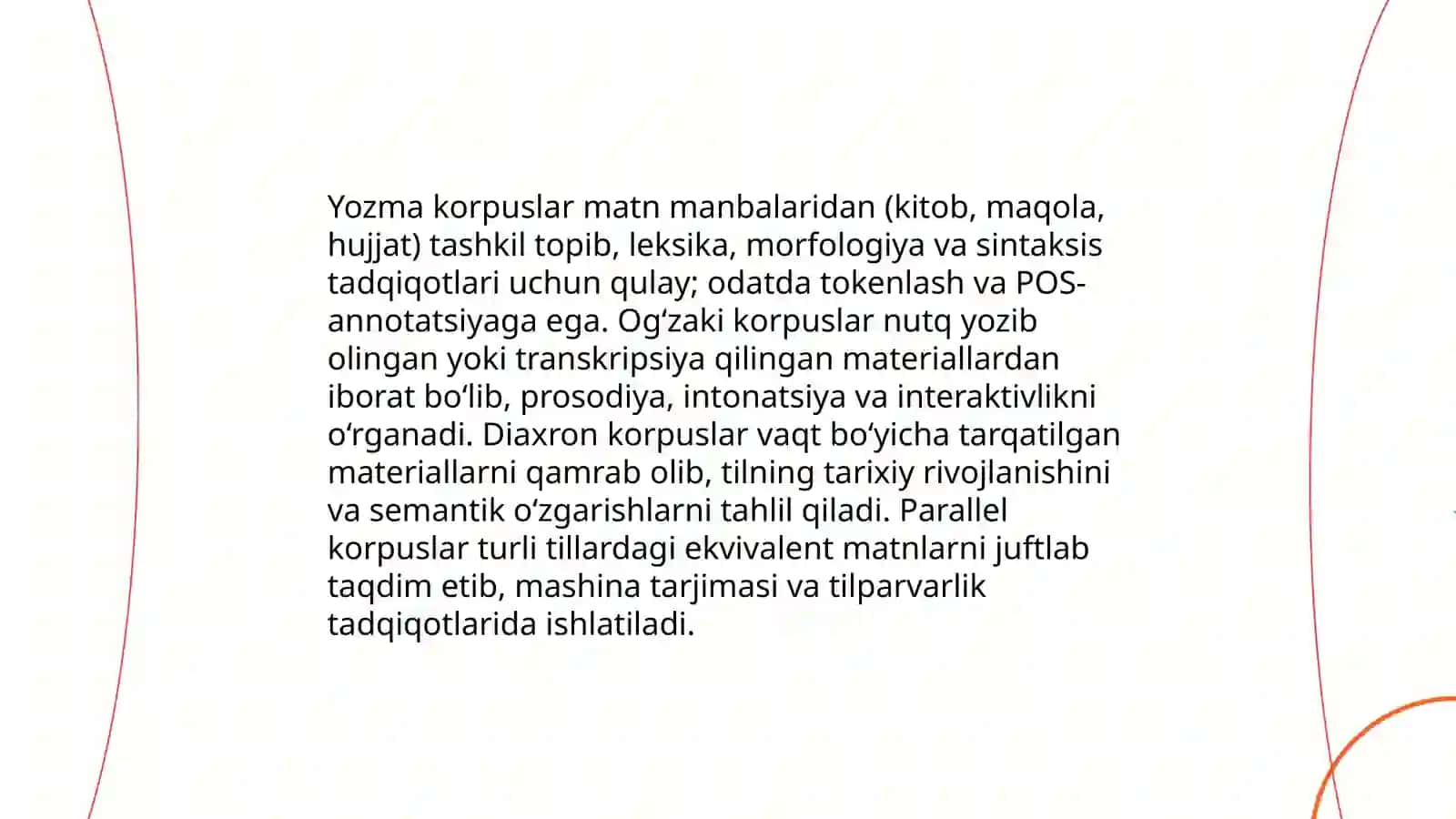 Korpus lingvistikasining rivojlanishi. 4