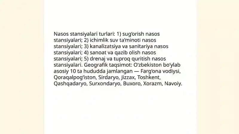 Nasos stansiyalari ma’lumotnoma 4