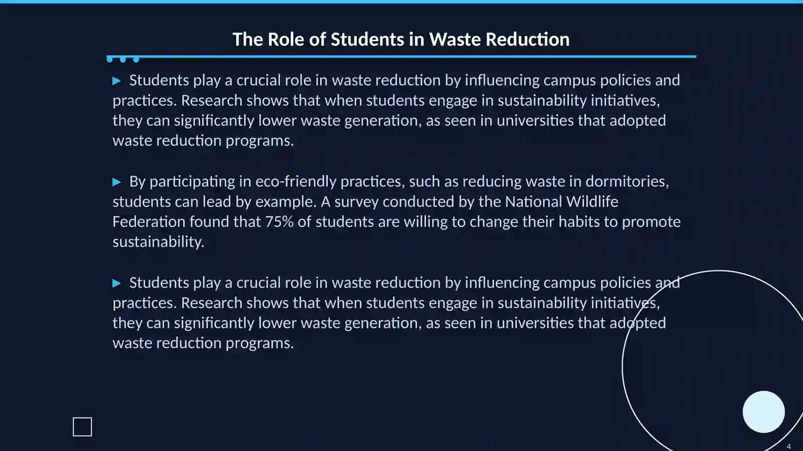 Waste Reduction Strategies for Students 4