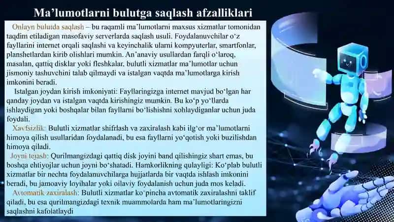Mobil qurilmalar orqali ma’lumotlarni bulutga saqlash usullari 4