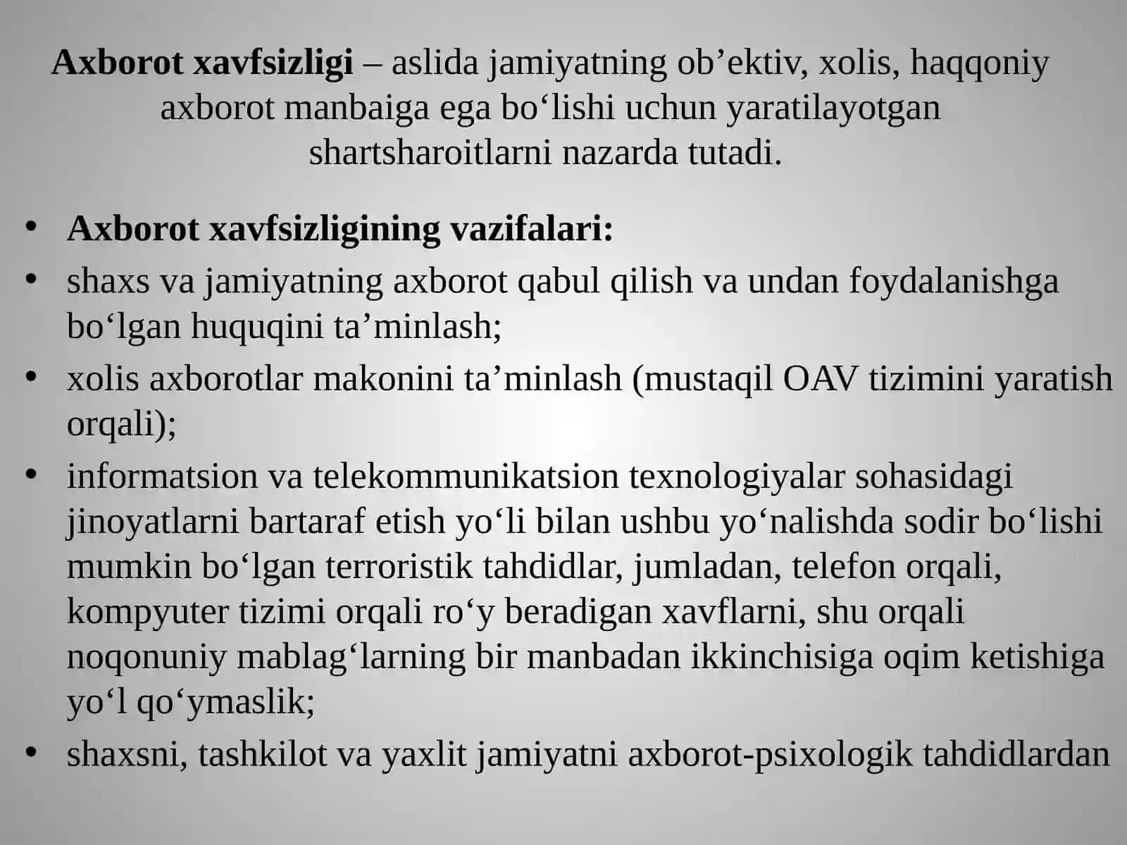 Shaxsgayo‘naltirilganaxborot:psixologik,diniyvamadaniytaxdidlar 4