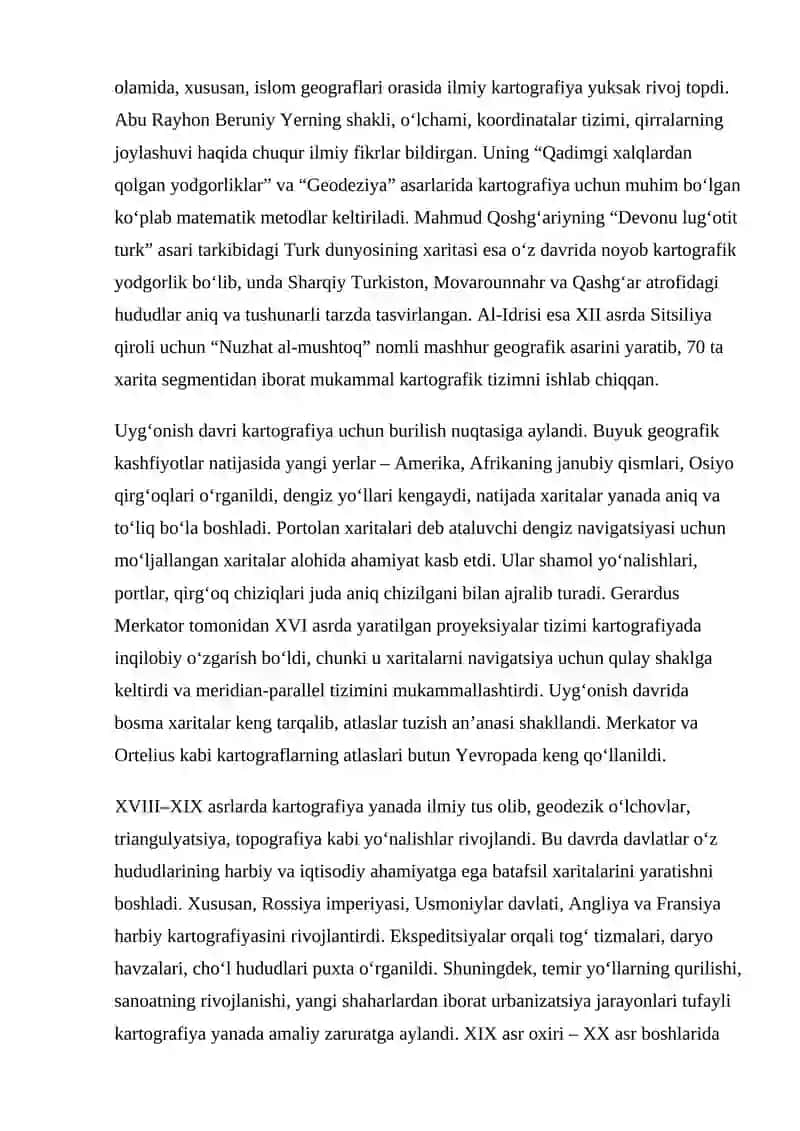 Tarixiy kartografiyaning shakllanishi va taraqqiyoti 4
