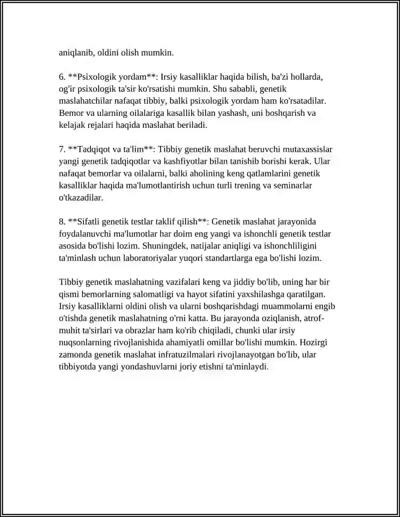 TIBBIY GENETIK MASLAHAT 4