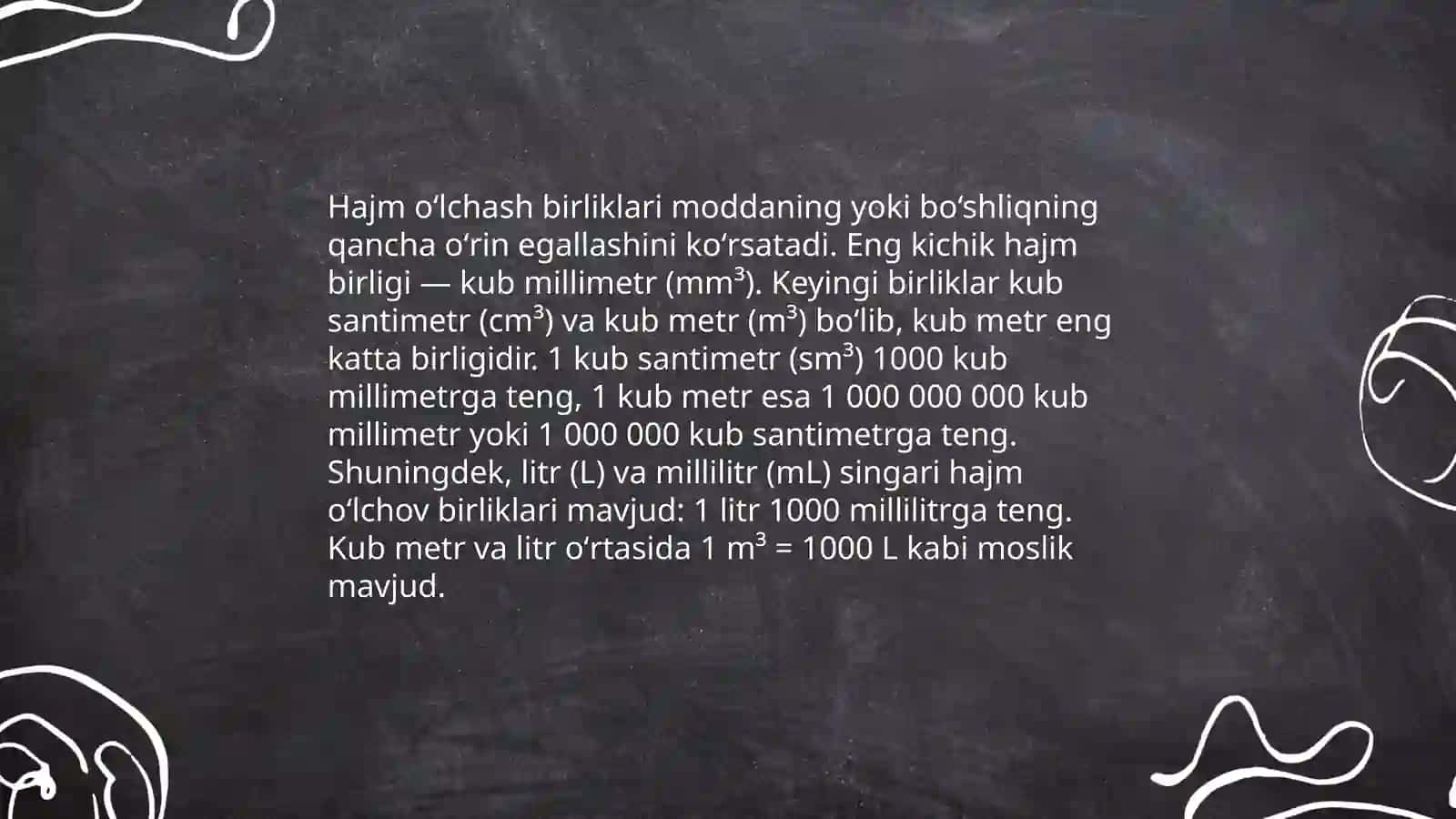 Jismning hajmi va uni oʻlchash 4