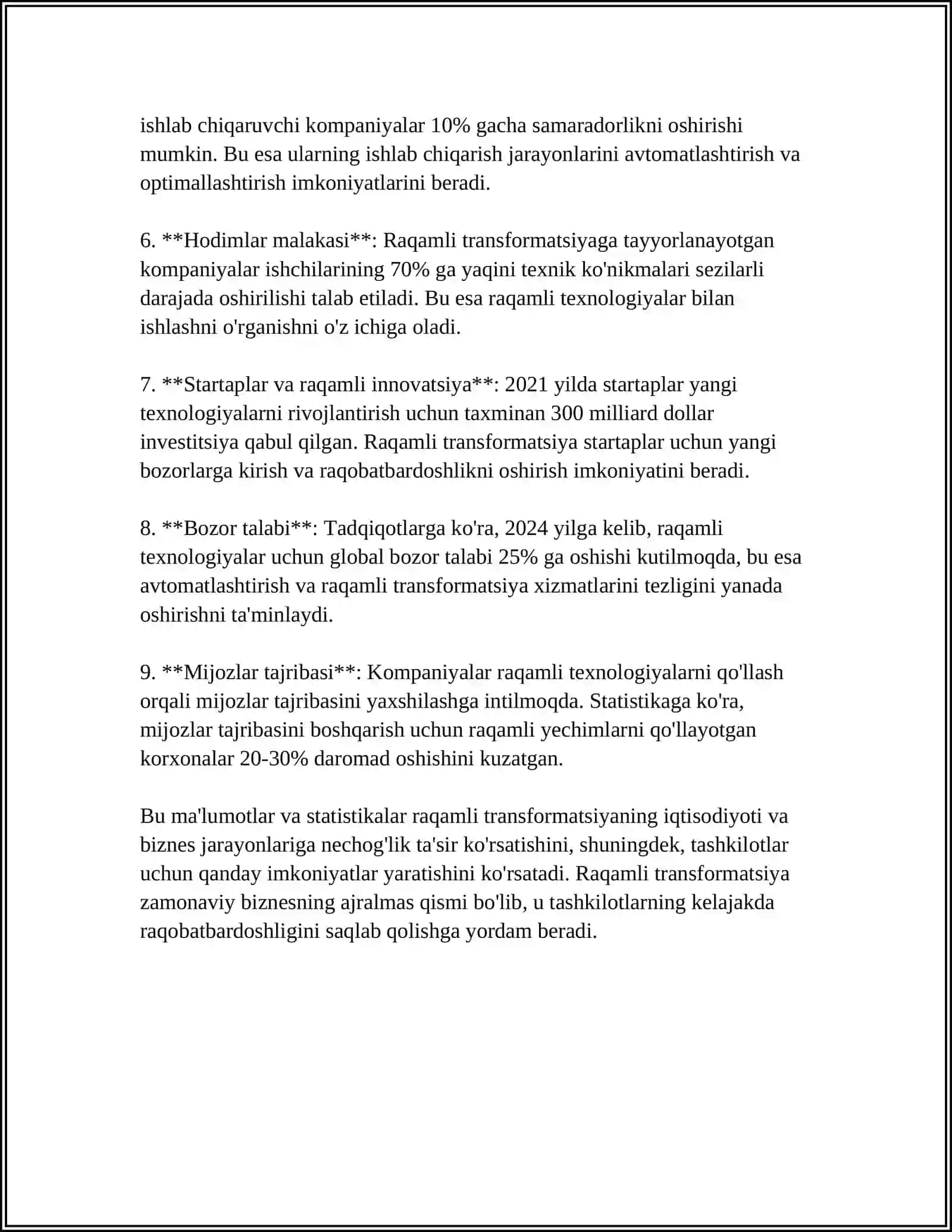 RAQAMLI TEXNOLOGIYALAR 4