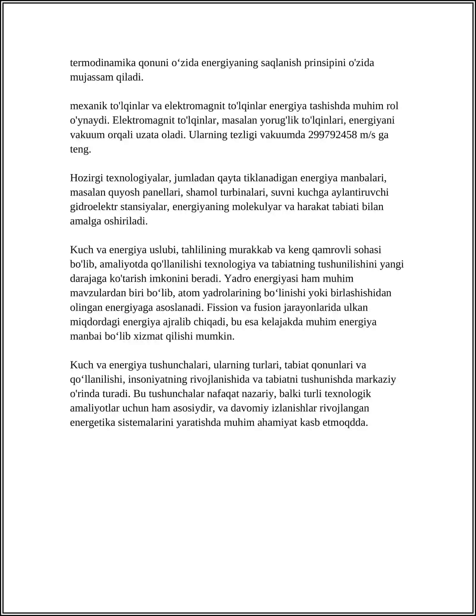 Kuch va energiya asoslari 4