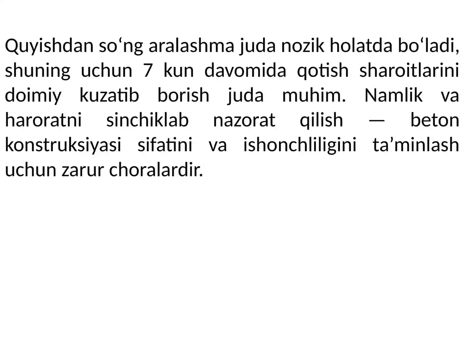 Beton qotish jarayonidan azorat 4