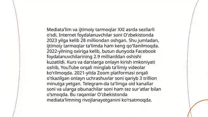 Bugungi kunda mediataʼliming dolzarbligi 4