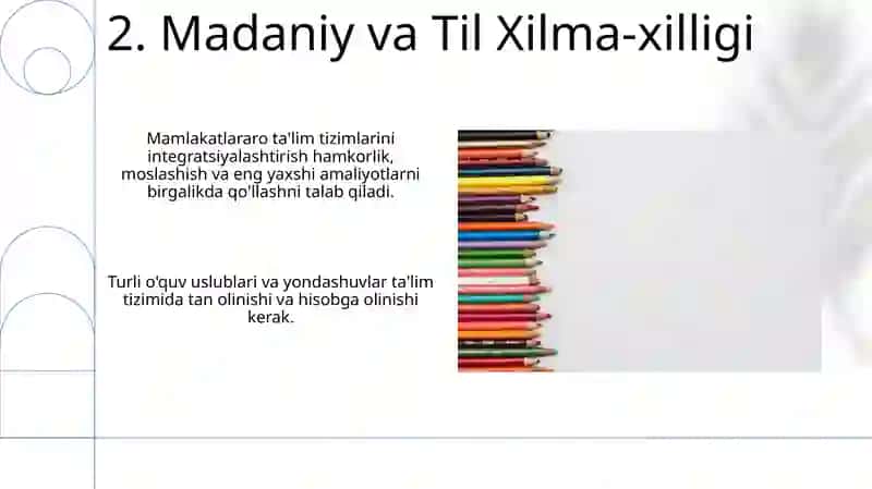 Jahon mamlakatlarida ta'lim tizimining integratsiyalashuvi 4