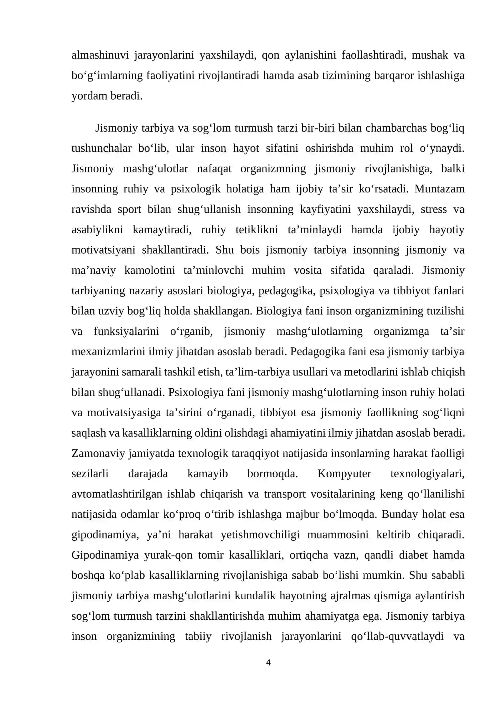 Jismoniy tarbiya mashg’ulotlari uzoq umr ko’rishning asosiy omili sifatida 4