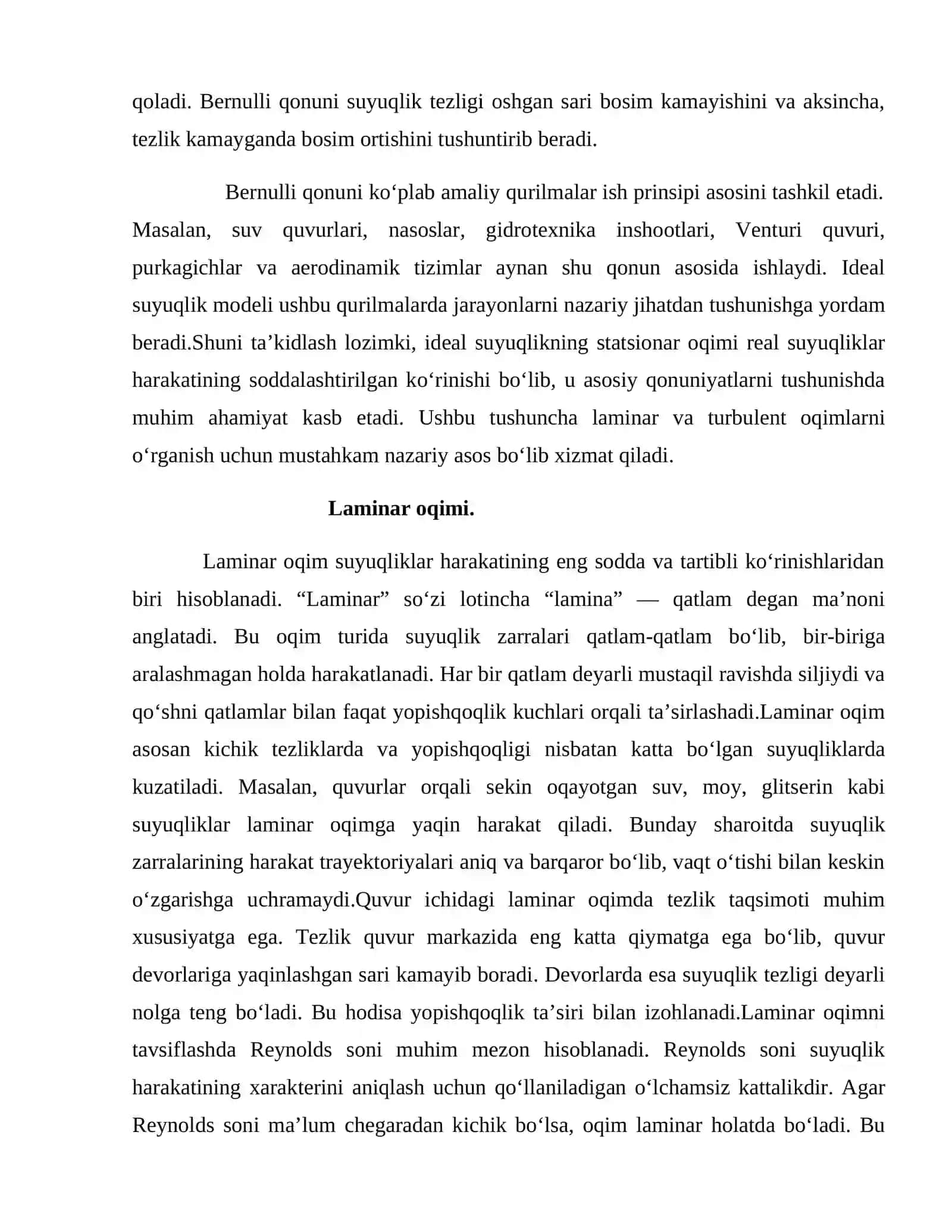 Ideal suyuqlikning statsionar oqimi 4