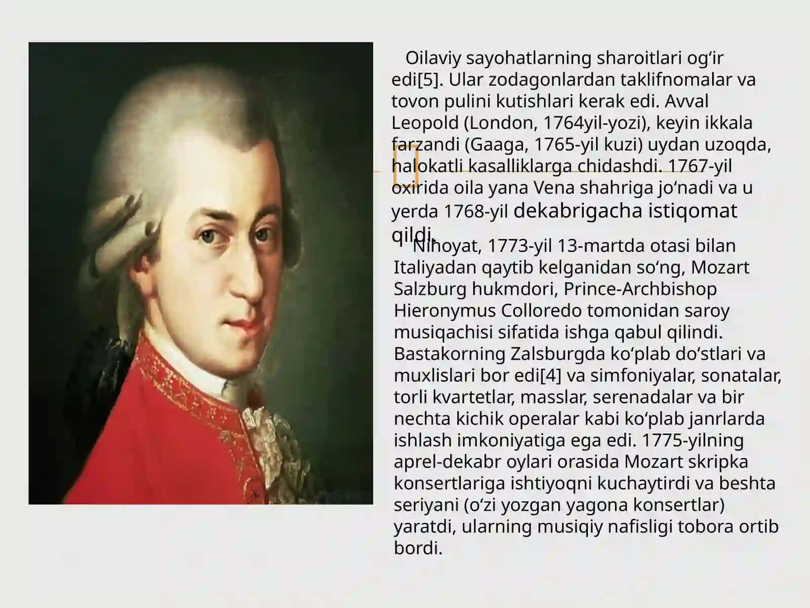 Volfgang Amadey Motsartning simfonik ijodiyoti 4