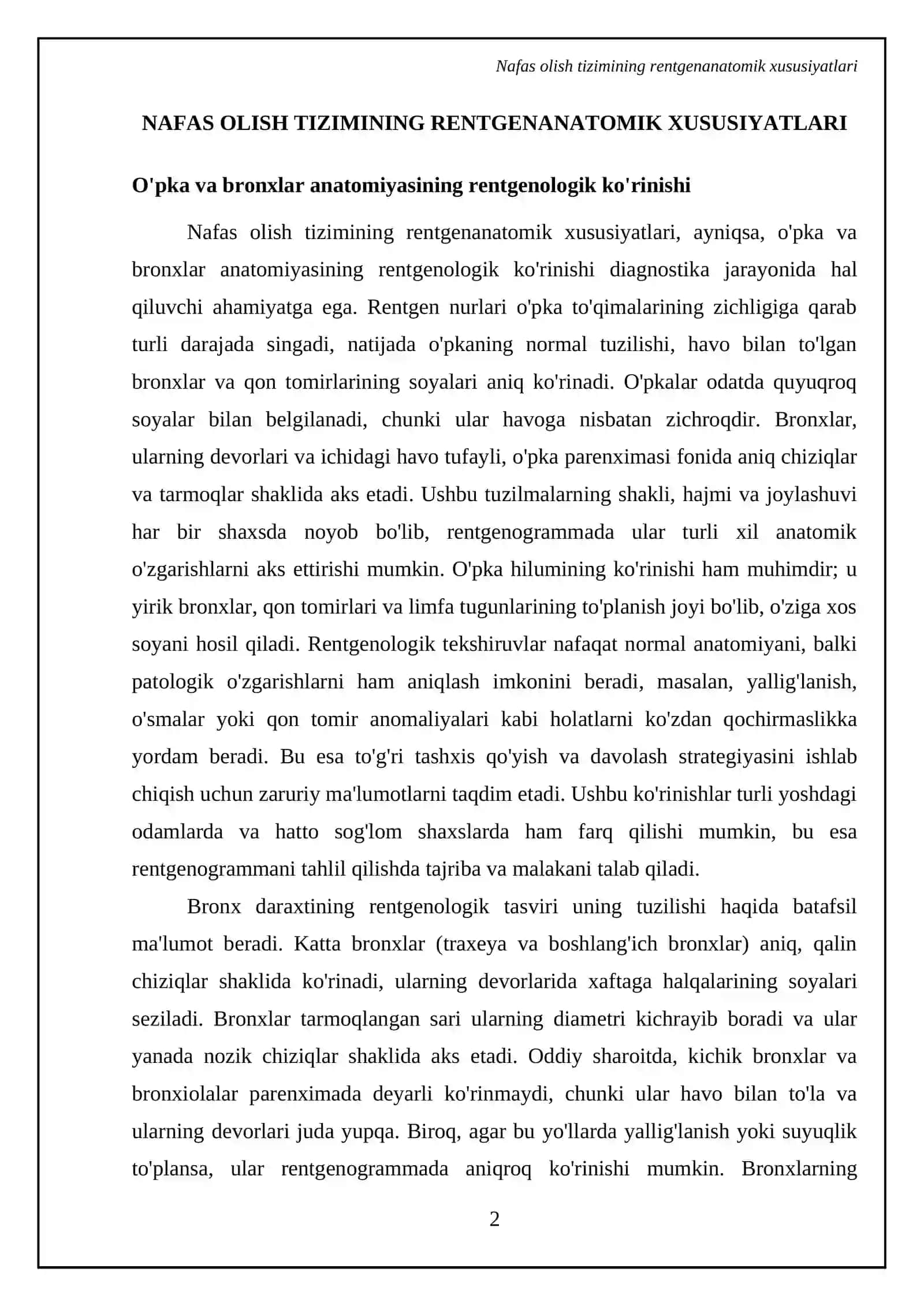 Nafas olish jarayoni buzilishlarining rentgenologik diagnostikasi 4