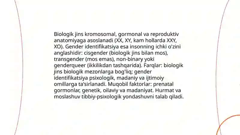 Biologik jins va ijtimoiy gender farqlari 4